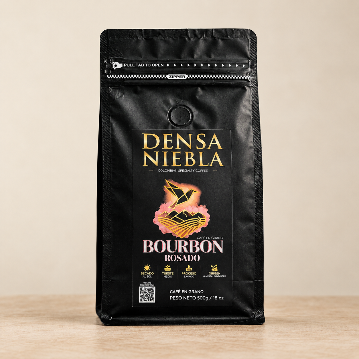 Bolsa de Bourbon Rosado de Densa Niebla